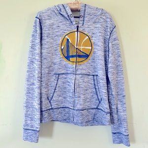 New Era Golden State Heathered Zip Hoodie Emblem  Large
